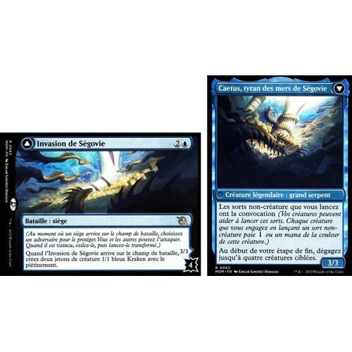 Invasion De Ségovie / Caetus Tyran Des Mers De Ségovie - Magic - L' Invasion Des Machines - R - 63 - Recto/Verso