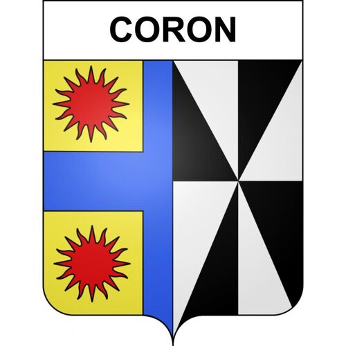 Coron 49 Ville Sticker Blason Écusson Autocollant Adhésif - 4 Cm