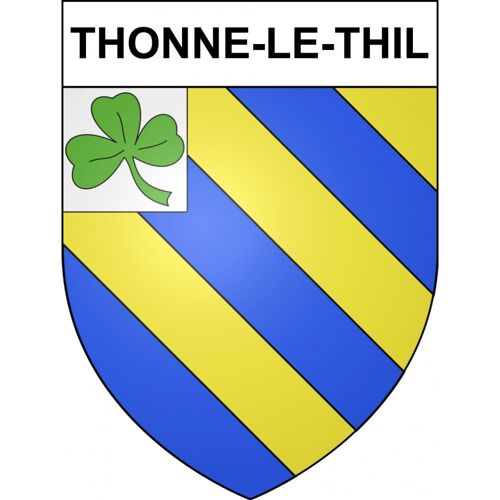 Thonne-Le-Thil 55 Ville Sticker Blason Écusson Autocollant Adhésif - 12 Cm