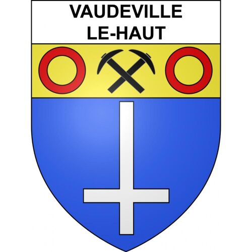 Vaudeville-Le-Haut 55 Ville Sticker Blason Écusson Autocollant Adhésif - 4 Cm