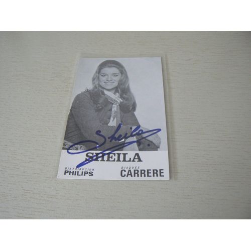 Carte Postale Sheila Dédicacée