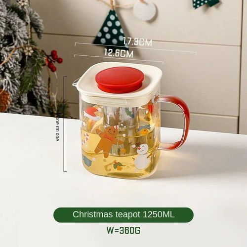 Théière en verre de Noël,théière électrique,pot de santé,fleur,service à thé,maison - Type Teapot 1250ml