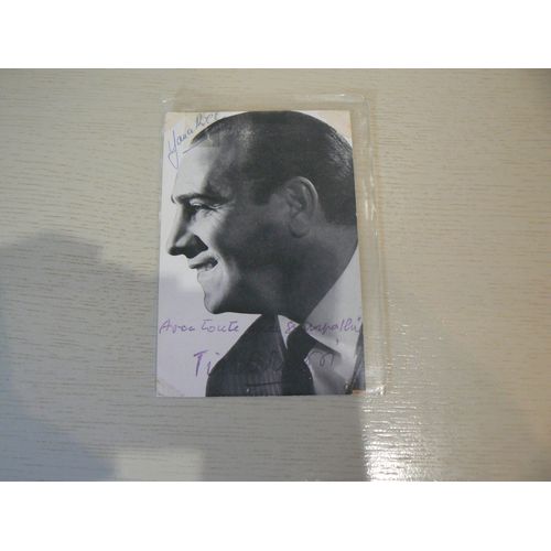 Carte Postale Tino Rossi Dédicacée