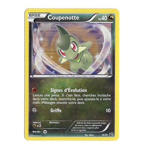 Carte Pokémon Holo Coupenotte 12/20 Série Coffre Des Dragons En Français