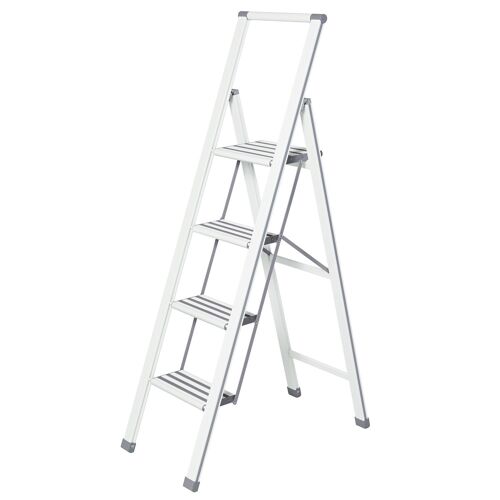 Escabeau pliant 4 marches - Blanc