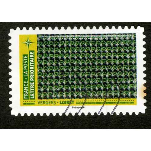Timbre Oblitéré Vergers - Loiret, France, La Poste, Lettre Prioritaire
