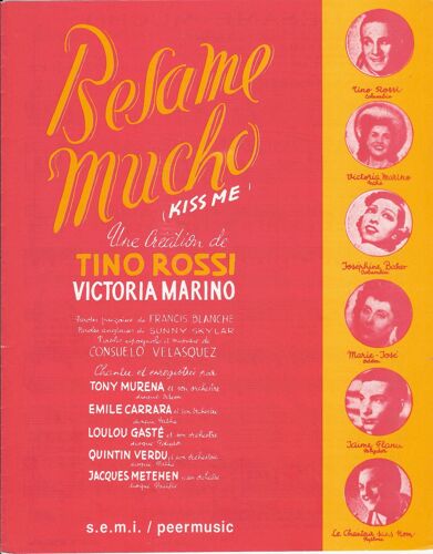 Besame Mucho (Kiss Me) [Feuillets Mobiles]