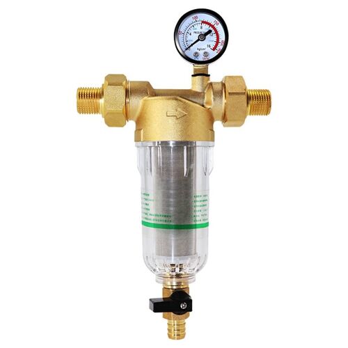 Système De Pré Filtre D'Eau 2/5 Pouces & 1 Pouce, Pré Filtre À Mailles En Laiton, Purificateur Avec Adaptateur Réducteur Et Jauge 9109-May14A32969