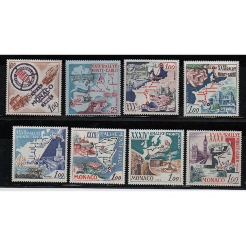Monaco:Lot De Timbres Commémorant Le Rallye Automobile De Monte Carlo