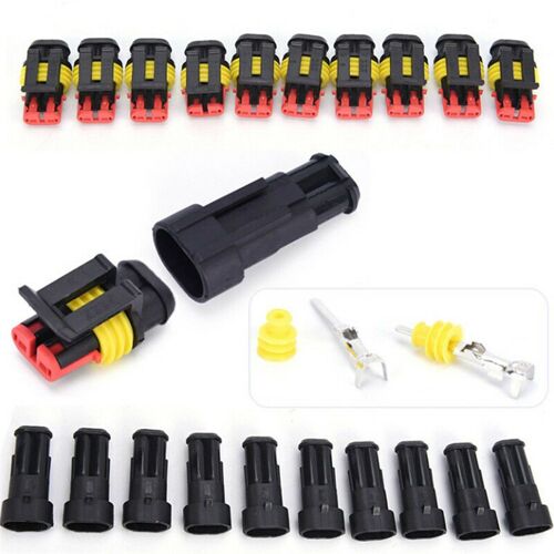 Connecteur ?lectrique ?tanche De Voiture ? 2 Broches, Prise Avec Fil Awg Marine Pour Fournitures De Camion De Voiture 5 Pi¿¿ces 9109-May14A04836