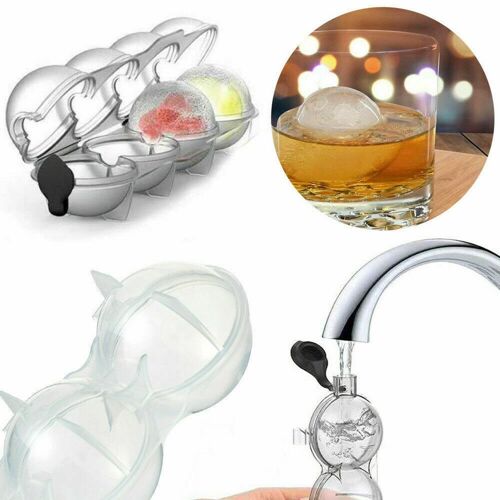 Moule À Glaçons En Silicone 2,2 Pouces, 4 Boules, Grand Plateau Pour Whisky, À Faire Soi Même, Rond, Pour Hockey Sur Glace 9109-May14a29707