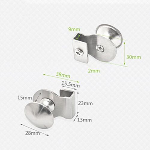 Pince De Pivot En Verre, 2 Pi¿¿ces, Clip De Porte, Vitrine, Support De Charni¿¿res 9109-May14A03619