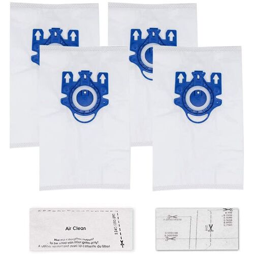 Sacs de rechange Airclean 3D, 4 paquets de sacs à poussière + 1 jeu de filtres, pour aspirateur Miele GN May06108144