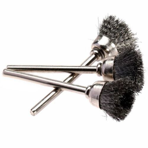 1 Jeu De Mini Brosse M¿¿tallique, Roue En Acier, 3 Mm (0.12 "", Pour Outils Rotatifs ?lectriques 9109-May14A034777