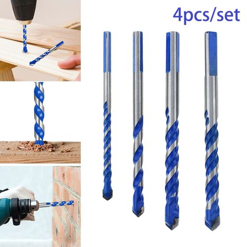 Ensemble De Forets Muraux En Alliage, 4 Pi¿¿ces, 6/8/10/12Mm, Triangle Overlord, Ensemble De Carreaux Polyvalents, Pointe En Carbure, Outils Pour Le Bo 9109-May14A03399
