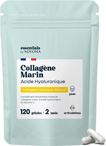 Collagène Marin + Acide Hyaluronique - Peau Hydratée Et Articulations Fortes, 120 Gélules 