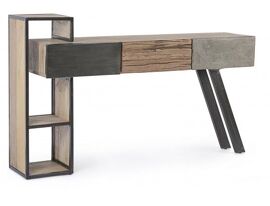 Console Console Manchester bois , acier et ciment