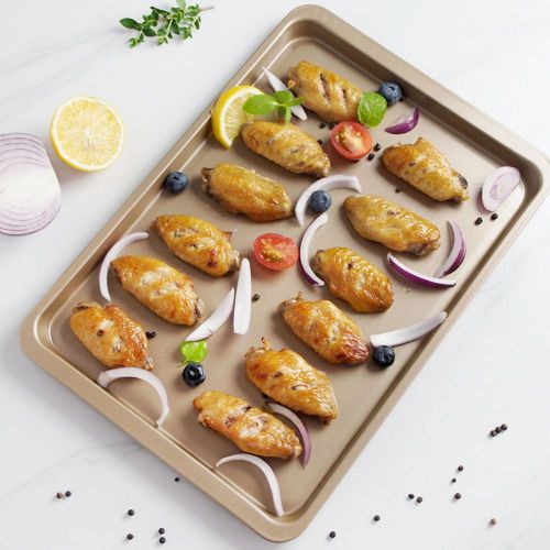 Plaque De Cuisson En Acier ? Haute Teneur En Carbone Avec Rev¿ºtement Antiadh¿¿sif, Plaque En Acier Pour Pain Et Biscuits, Boulangerie 37X25.5X1.5Cm 9109-May14A03136