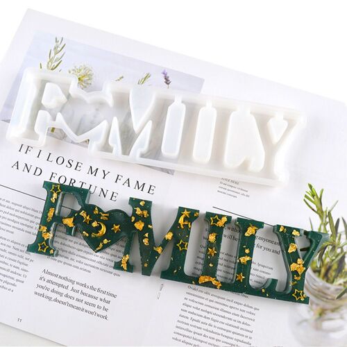 Moule En Silicone Pour La Famille Love Home, Bricolage, En R¿¿Sine ?Poxy, Artisanat D'art Pour Pain, Mousse, Gel¿¿E De Chocolat 9109-May14a03152