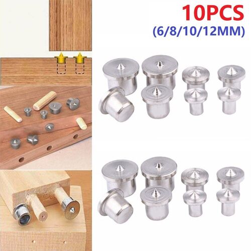 Goupilles De Center De Cheville A3, 10 Pi¿¿ces, Ensemble De Bricolage, Marqueur De Bois, Centre De Tenon Rond Pour Le Travail Du Bois, Positionneur De 9109-May14A02706