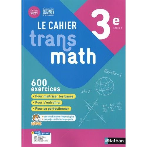 Le Cahier Transmath 3e