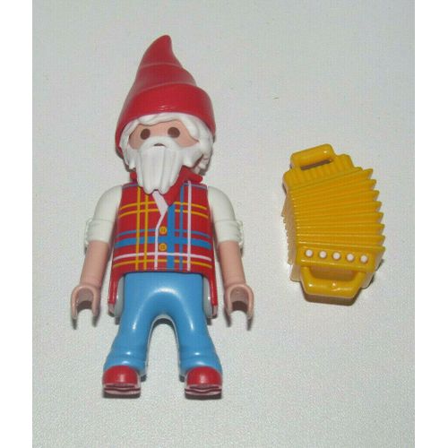 Playmobil Figurine Homme + Accessoire Série 15 Nain Musicien + Accordéon