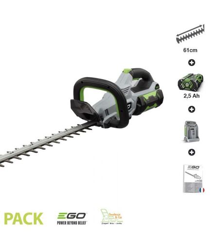 Pack sculpte-haies sans fil batterie et chargeur inclus lame double 60 cm Egopower HT2410E