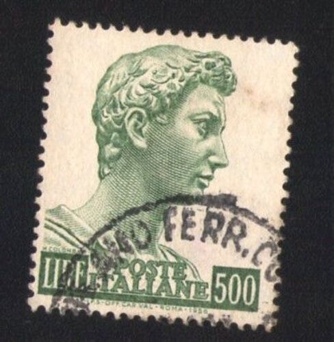 Italie 1956 Oblitération Ronde Used Stamp Donatello Tête De La Statue De Saint George