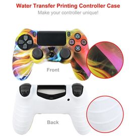 Fleur - Étui En Caoutchouc Silicone Pour Manettes Sony Ps4 Pro, Accessoires, Housse Pour Manettes De Jeu Avec 2 Manettes