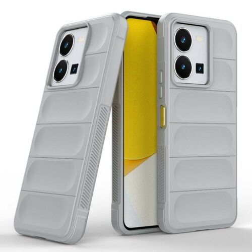 Coque pour Vivo Y22 / Y22s / Y35 - housse etui silicone gel fine + film ecran - GRIS CLAIR