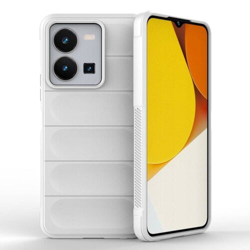 Coque pour Vivo Y22 / Y22s / Y35 - housse etui silicone gel fine + film ecran - BLANC 3D