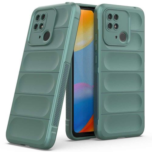 Coque Pour Xiaomi Redmi 10c / Poco C40 - Housse Etui Silicone Gel Fine + Verre Trempe - Vert