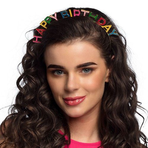 Serre-Tête Métal Happy Birthday Coloré