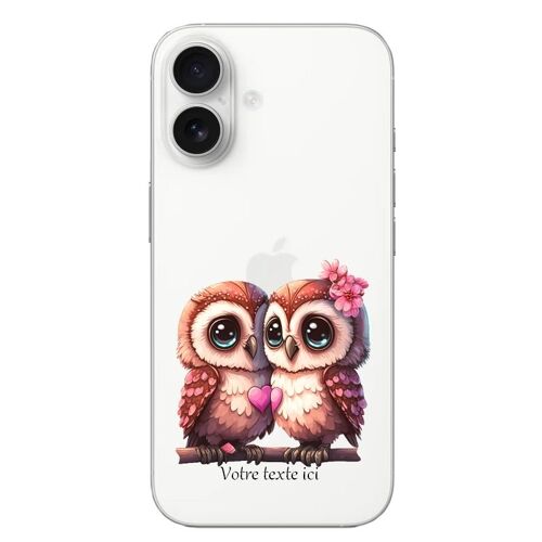 Coque Pour Iphone 16 Plus Chouette Love Personnalise