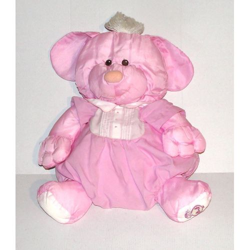 peluche chien rose en toile fisher price style puffalump