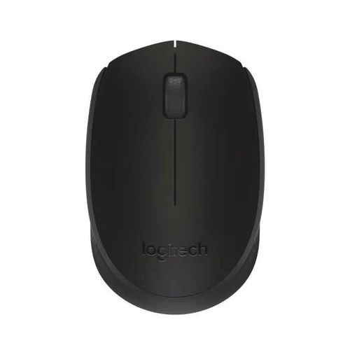 Logicool M171 - Souris - droitiers et gauchers - optique - 3 boutons - sans fil - 2.4 GHz - récepteur sans fil USB - noir gris