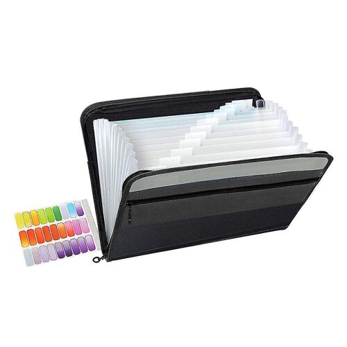 13 Pockets Expanding File Folder A4 Plastic Document Wallet Organizer For Personal Office Stationar