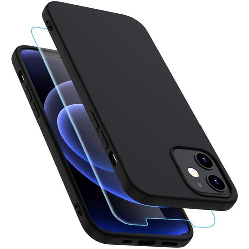 Coque Silicone Tpu Noire + Verre Trempe Pour Iphone 13 Pro Max Little Boutik®