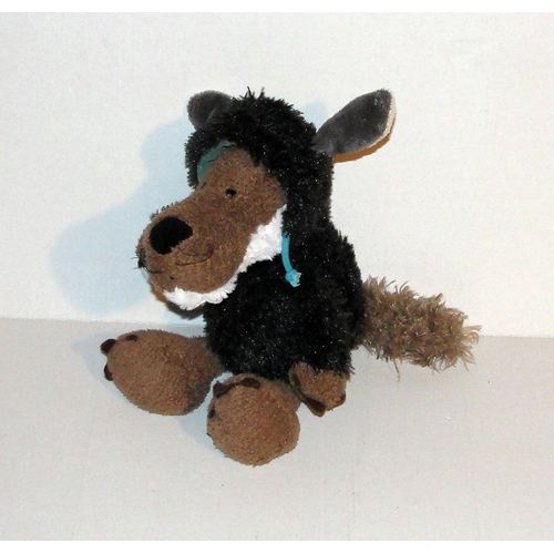 Doudou Loup Deguisé Ane Mouton Nici Peluche Loup Ane Capuche Noir