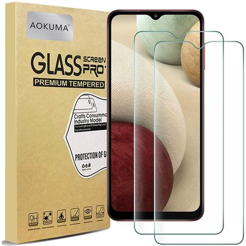 Samsung Galaxy A12 Verre Trempe, [Lot 2] Verre Trempe Samsung Galaxy A12 [0.26mm] [Extreme Resistant aux rayures][Haut Definition]Facile Installation] Film Protection ecran