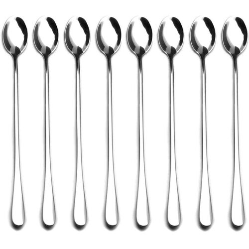 Cuillère À Remuer À Long Manche De 9 Pouces, Cuillère À Soupe, Cuillère À Café À Thé Glacé, Cuillères À Mélanger Pour Cocktail En Acier Inoxydable Ens 9109-May14a21239