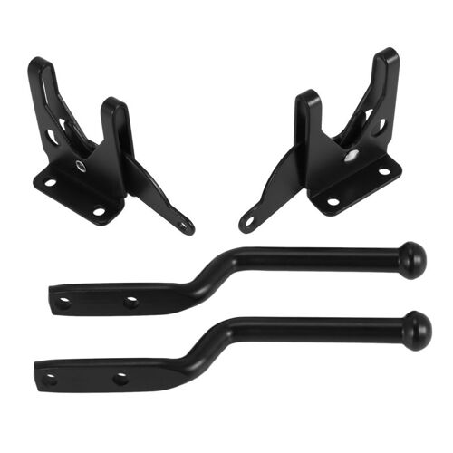 Verrou De Porte À Verrouillage Automatique, 2 Pièces, Levier De Gravité Automatique, Pour Clôture En Bois, En Acier Noir 9109-May14A21226