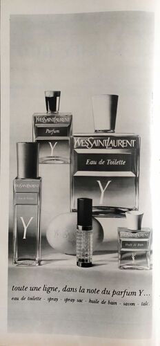 Publicité Papier - Ligne Parfum "Y" D'yves St Laurent De 1974