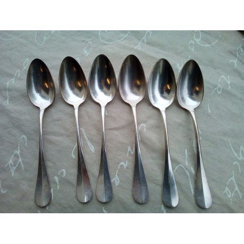 6 Cuillères Poinçon Alliages Blanc 84gr