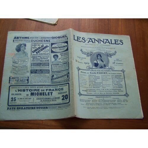 Annales Politiques Et Litteraires (Les) N° 1375 Du 31/10/1909