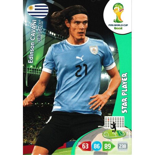 Carte Adrenalyn Fifa World Cup Brasil 2014 Edinson Cavani Star Player