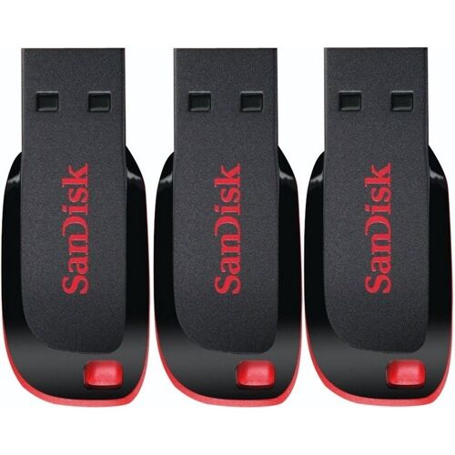 3 x Clé USB SanDisk Cruzer Blade 16 Go (paquet de trois)