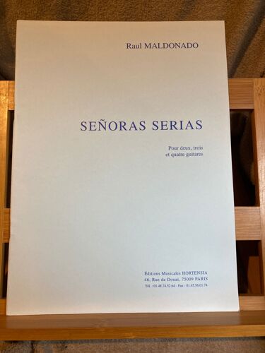 Raul Maldonado Senoras Serias Pour Guitares Partition Éditions Hortensia