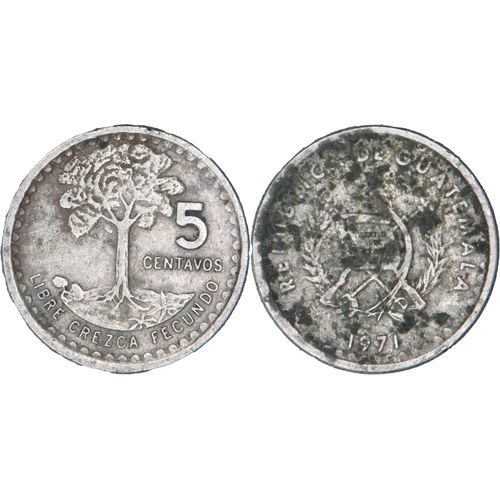 Guatemala - 1971 - 5 Centavos - Besoin D'etre Lavée - A127