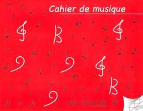 Cahier De Musique 6 Portées Avec Page D'ecriture Grands Carreaux Format Italien